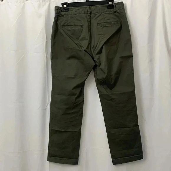 Women’s Gap Straight Khaki Cropped Pants Size 6 Petite Green EUC - Picture 5 of 8